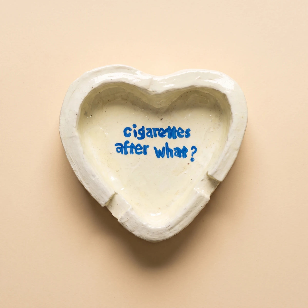 Heart ashtray, top view