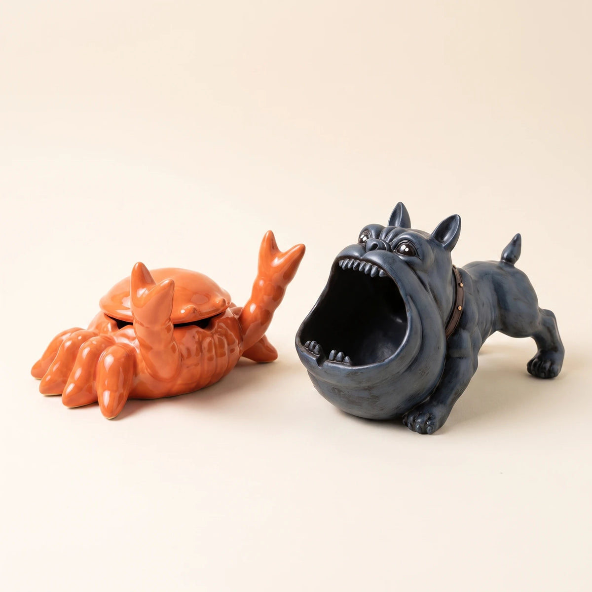 Pinch & Jaw — ceramic ashtray set: Jaw and Pinch