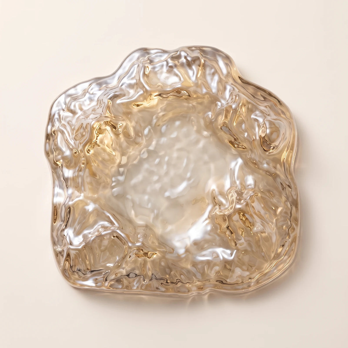 Slab — Amber ashtray, top view
