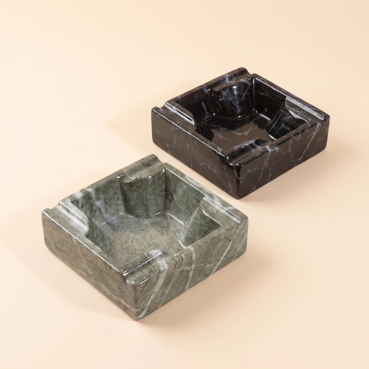 Storm & Moss — ceramic ashtray set: Moss and Storm