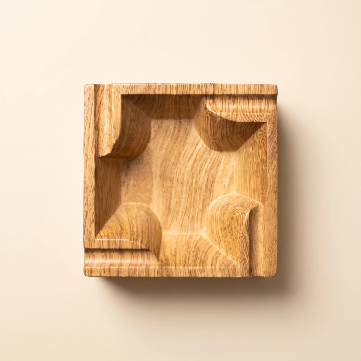 Timber ashtray, top view